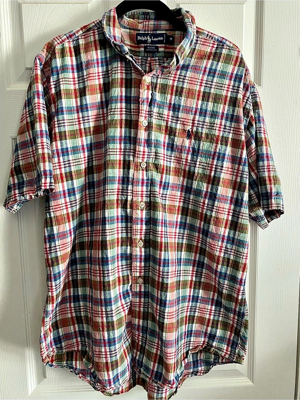 Ralph Lauren Blaire Plaid Short Sleeve Shirt Multicolor Medium